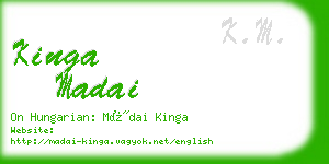 kinga madai business card